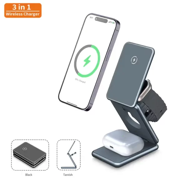 3 in 1 wireless charger foldable