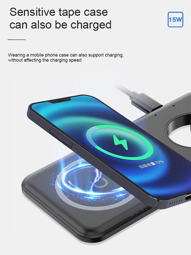 3 in 1 foldable wireless charger 