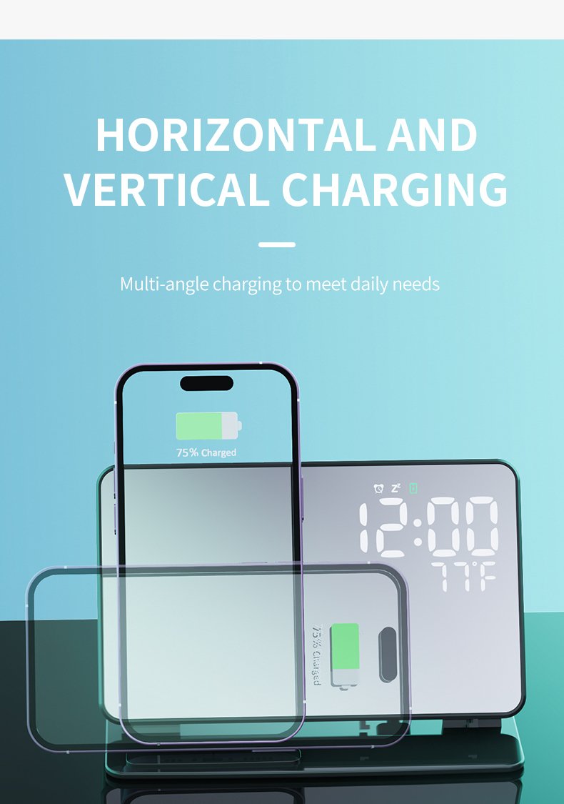 4 in1 wireless charger clock