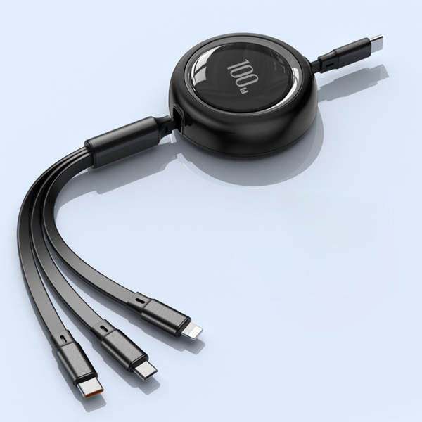 3 in 1 retractable charging cable