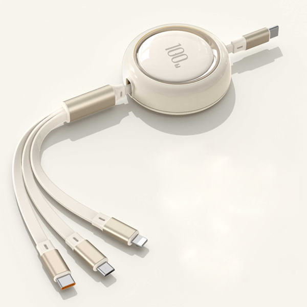 3 in 1 retractable charging cable