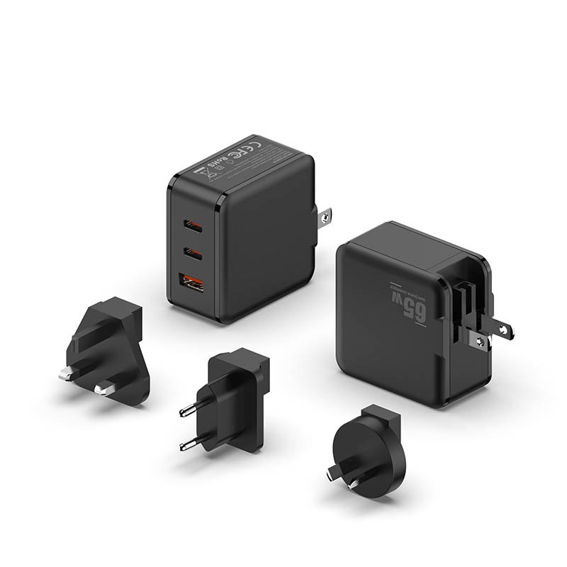 GaN charger with changable plug