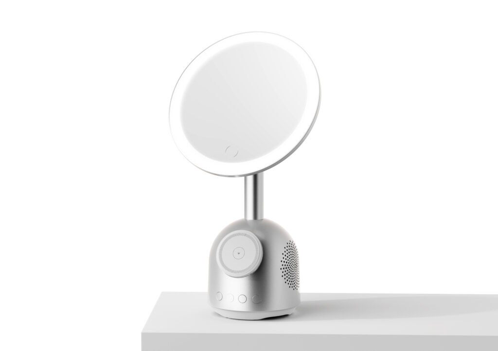 Makeup Mirror Speaker Wireless Charger