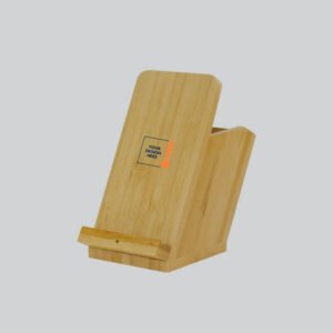 Bamboo pen holder with wireless charging