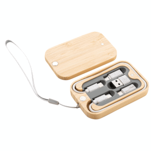 Bamboo USB Charger Set