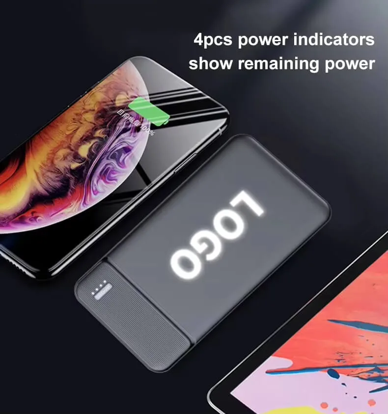 Light-up Logo Power Bank Glowing LED For Promotion Giveaways Gifts OEM Custom Manufacturer 11 Light-up Logo Power Bank