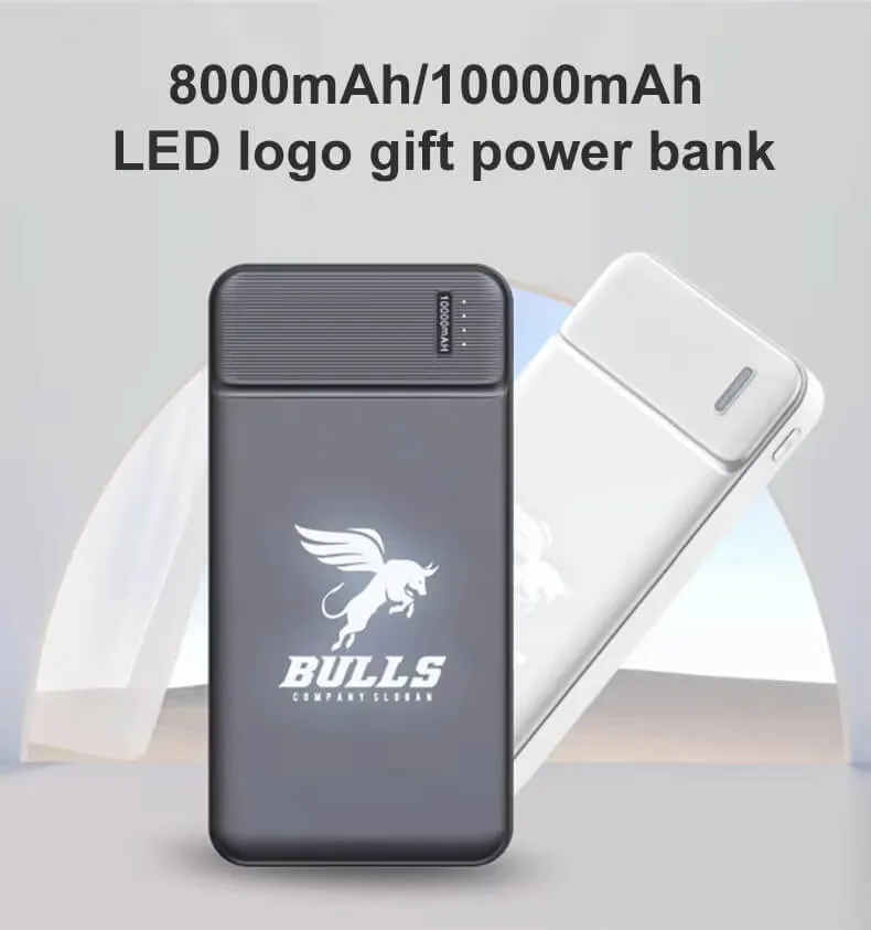 Light-up Logo Power Bank Glowing LED For Promotion Giveaways Gifts OEM Custom Manufacturer 9 Light-up Logo Power Bank