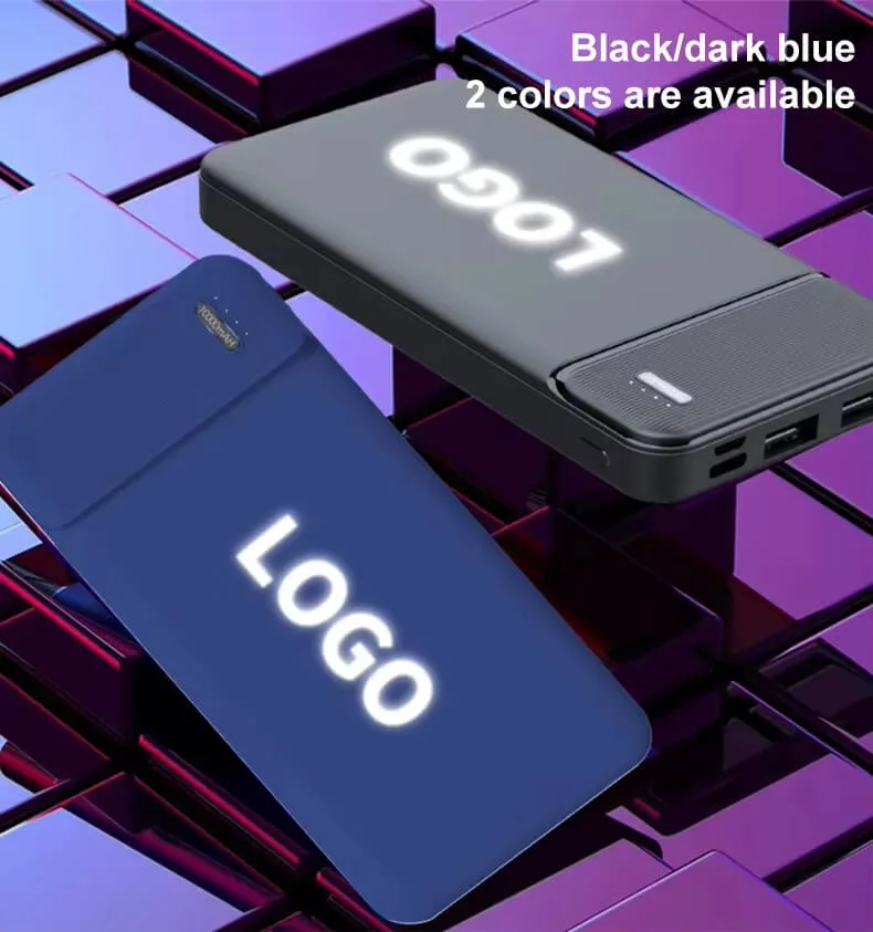 Light-up Logo Power Bank Glowing LED For Promotion Giveaways Gifts OEM Custom Manufacturer 12 Light-up Logo Power Bank