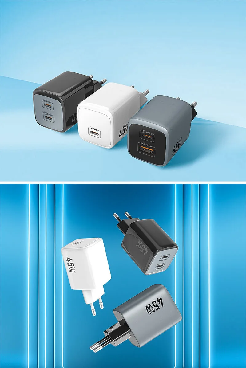 45w Charger USB C Fast Mobile Phone Chargers Adapters OEM Manufactuer in China 9 45w Charger USB C