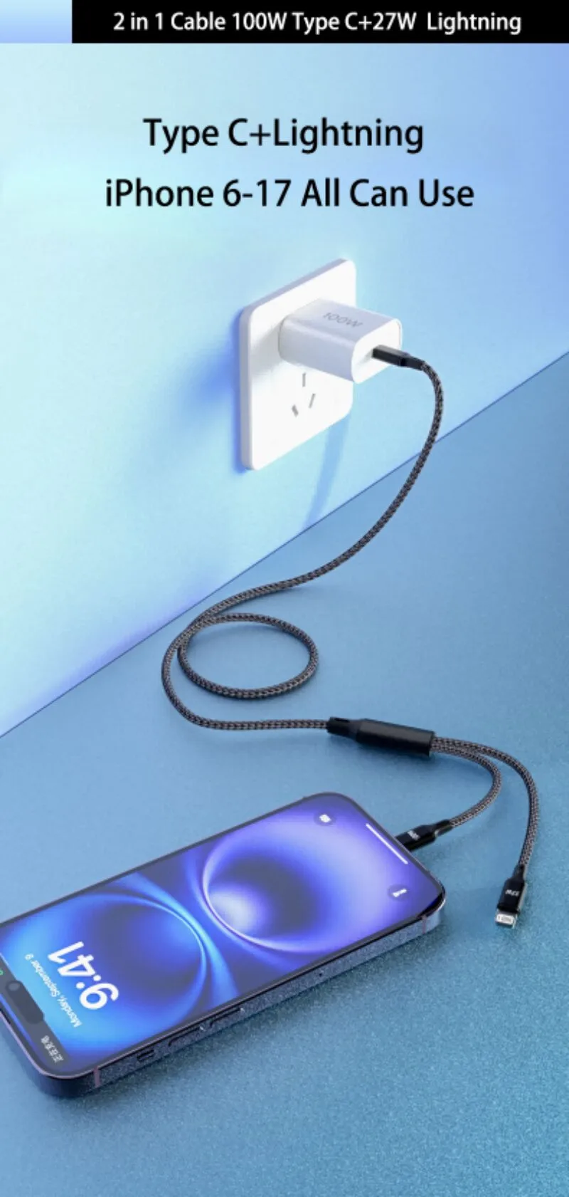2 in 1 charging cable