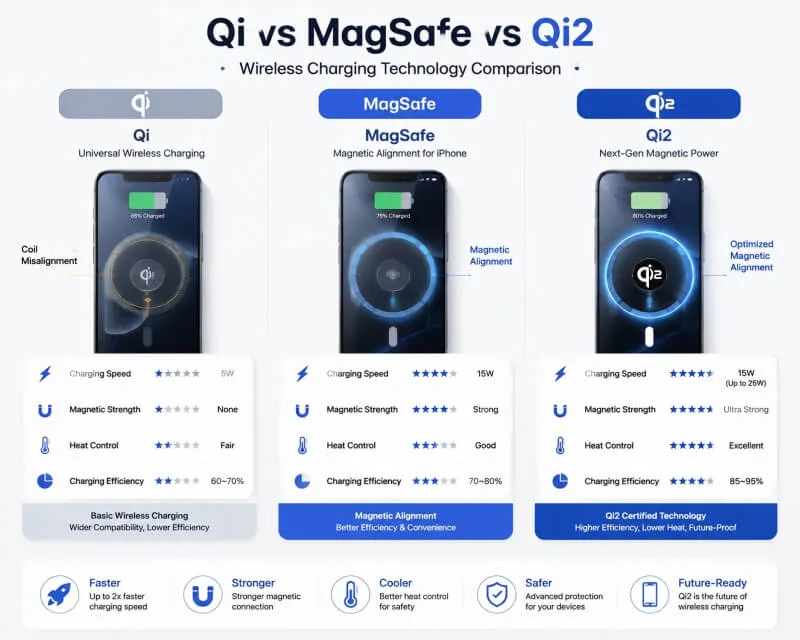 The Complete Buyer's Guide to 5.5mm Ultra-Thin Qi2 Magnetic Power Banks: Features, OEM Customization, and How to Choose the Right Manufacturer (2026) 3 Qi2 Magnetic Power Bank