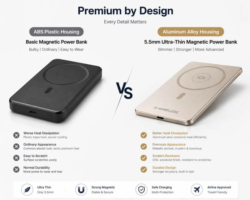 The Complete Buyer's Guide to 5.5mm Ultra-Thin Qi2 Magnetic Power Banks: Features, OEM Customization, and How to Choose the Right Manufacturer (2026) 4 Qi2 Magnetic Power Bank