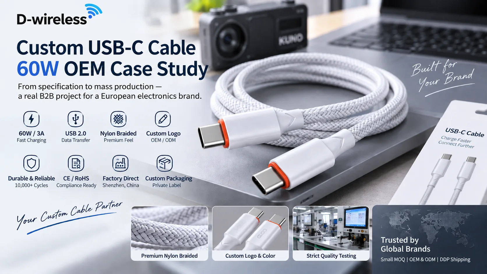 braided 60W USB-C cable