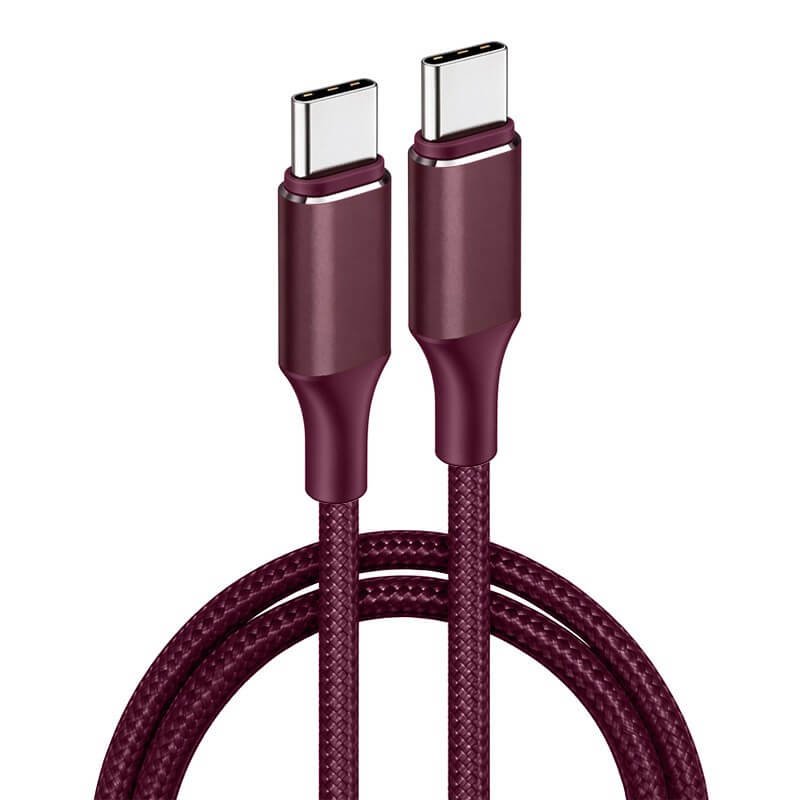 Burgundy Red 100W USB-C Cable