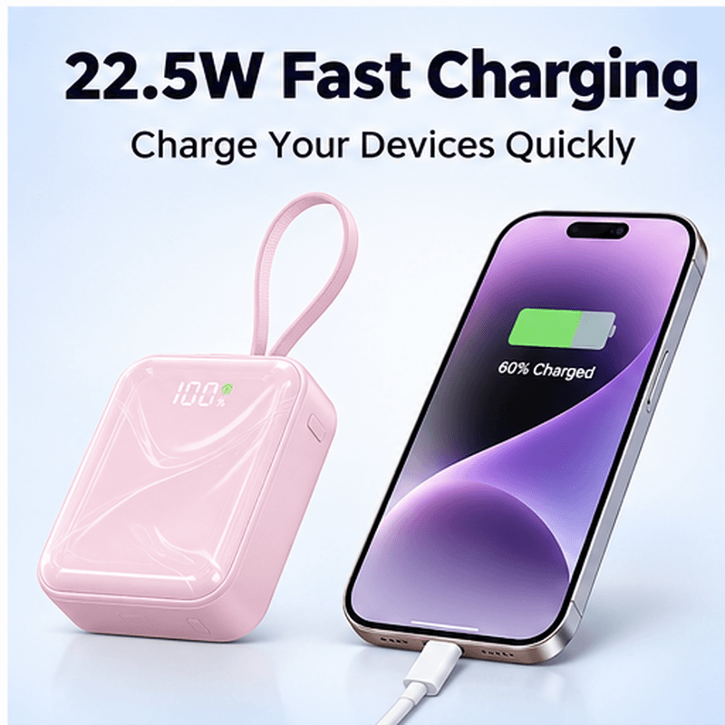 Custom Front Cover Mini Power Bank 10000mAh 22.5W | Exclusive Private Mold OEM Manufacturer 17 Custom Front Cover Power Bank